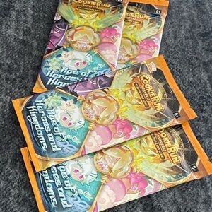 The CookieRun Braverse TCG Age of Heroes and Kingdoms Booster SEALED 4 PACKS NEW